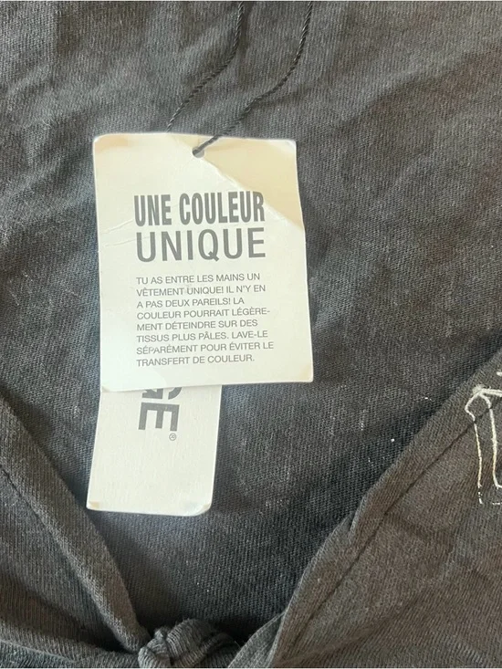 Garage Palm Valley Los Angeles Tie Front Crop Tee Black Women’s XS NWT - Picture 5 of 8